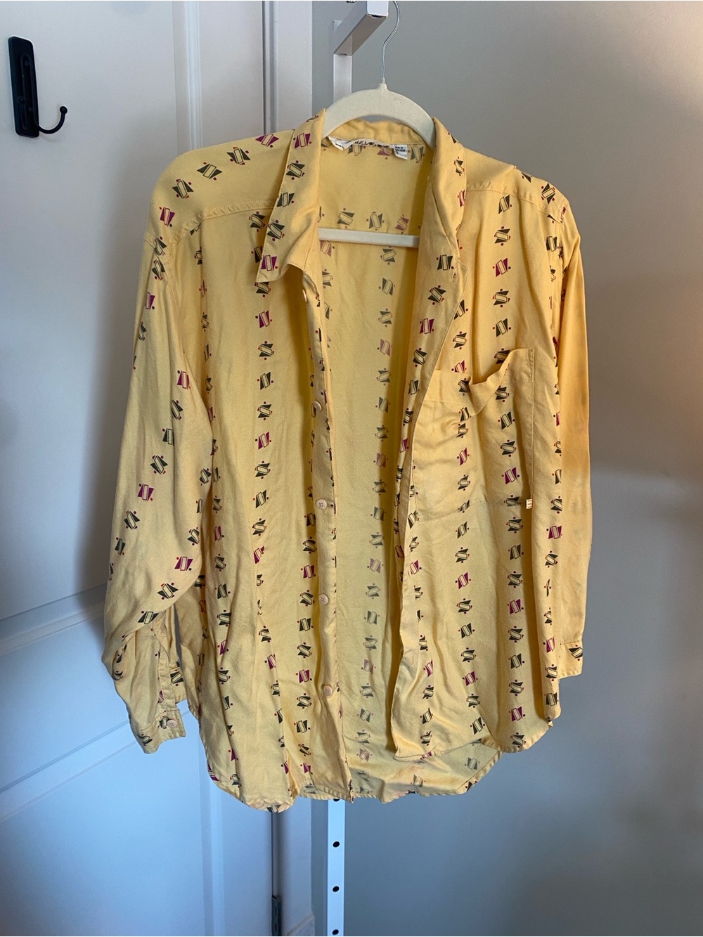 Esprit Yellow Printed Lightweight Shirt Jacket
